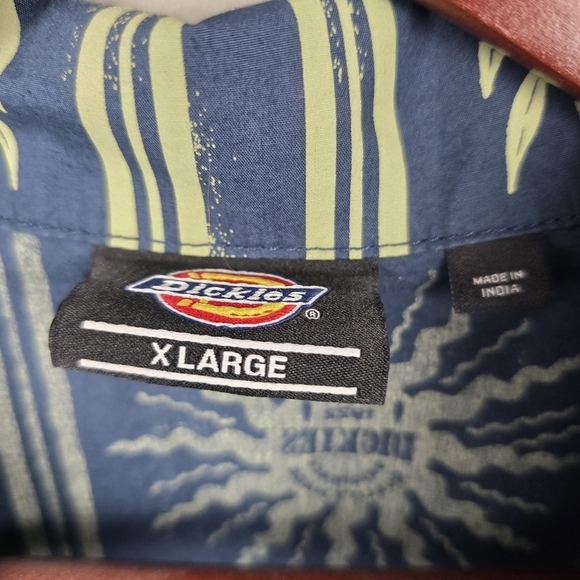 DICKIES Kelso Air Force Blue Short Sleeve Button-up Shirt Mens‎ Size XL Preppy - Picture 15 of 16